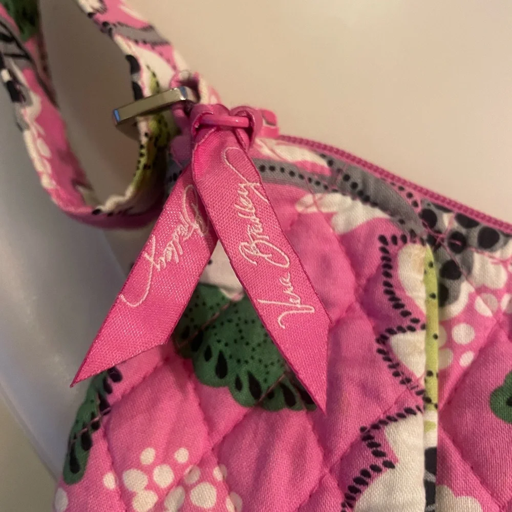 Vera Bradley Pink and Green Floral Shoulder Bag - Picture 2 of 7